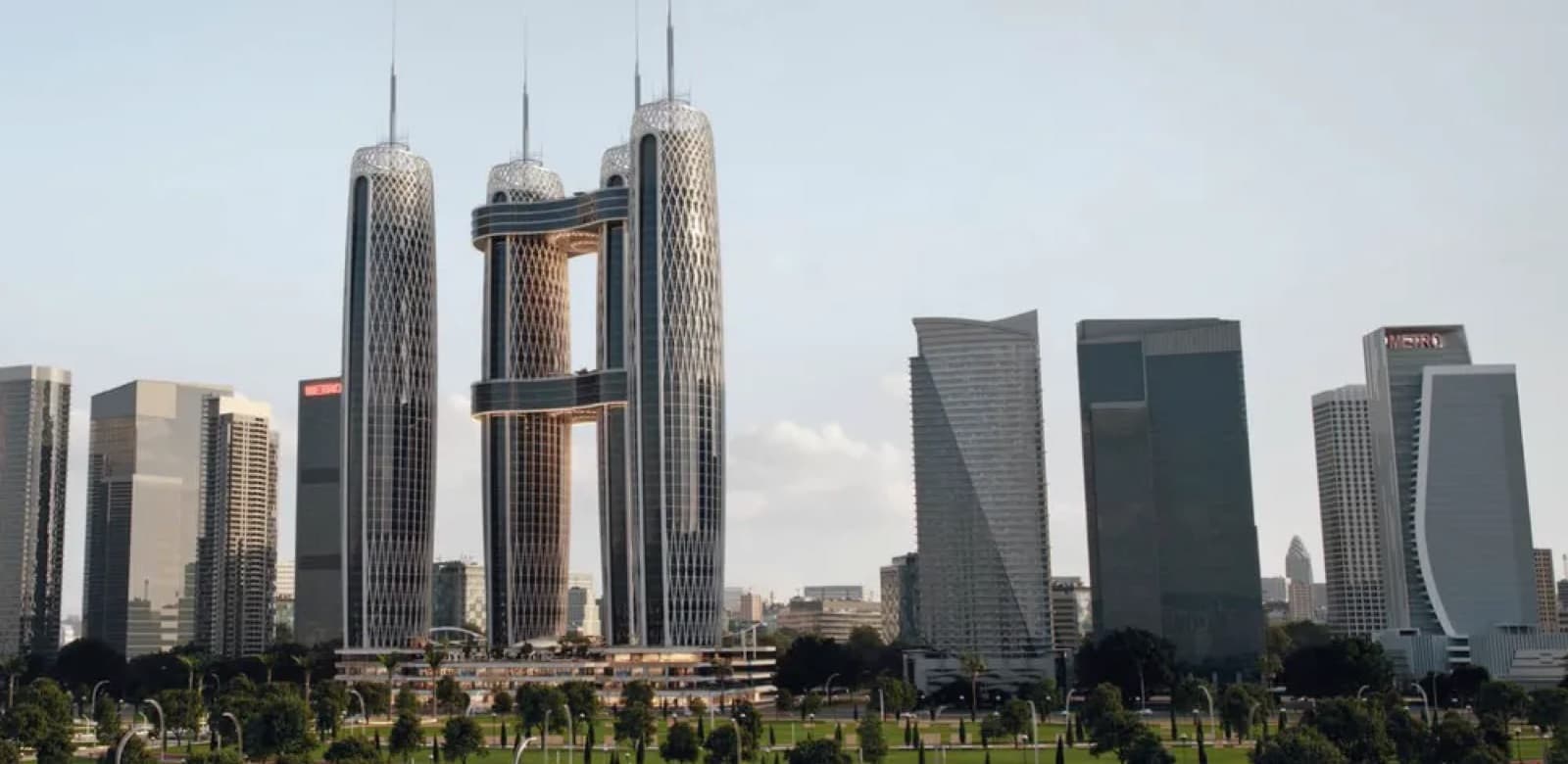 صورة من مشروع نايل بيزنيس سيتي في العاصمة الإدارية الجديدة